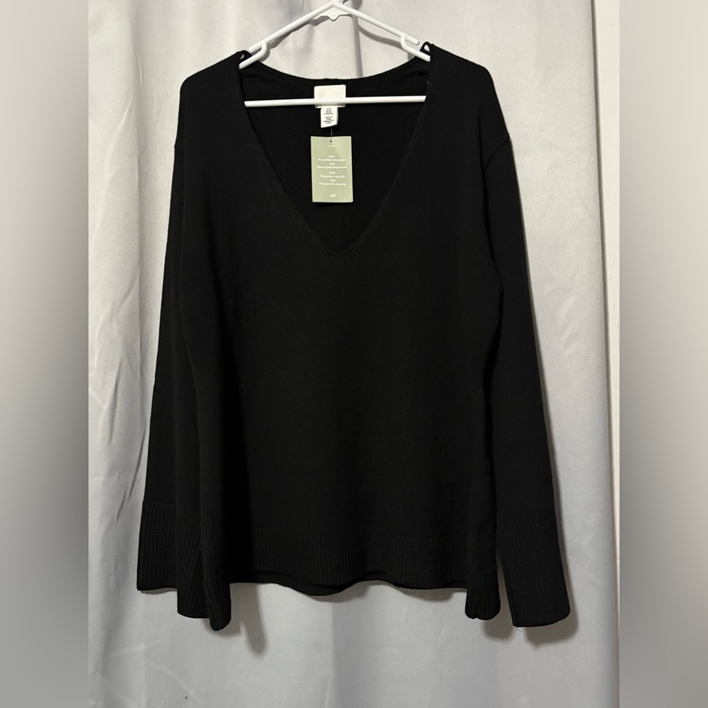 H&M Black V-Neck Sweater